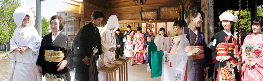 胡録神社での結婚式の風景